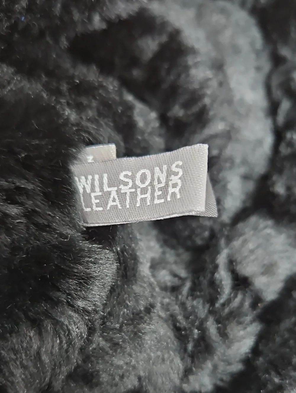 Wilsons Leather Black Suede Faux Fur Bucket Hat Sz S/M